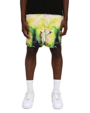 Purple Brand Wordmark Water Repellent All Around Performance Shorts - Yellow