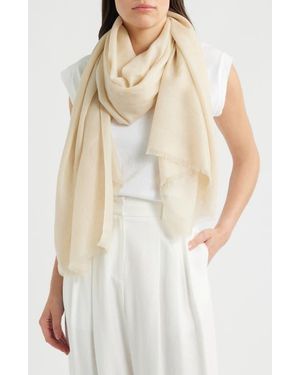 Vince Cashmere Fringe Cashmere - White