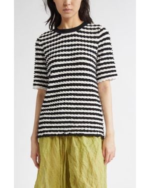 Zankov Elodie Stripe Crewneck Sweater - Black