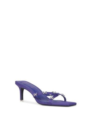 Black Suede Studio Ari Bow Sandal - Blue
