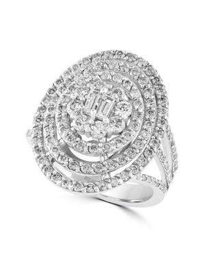 Effy Concentric Halo Diamond Statement Ring - White
