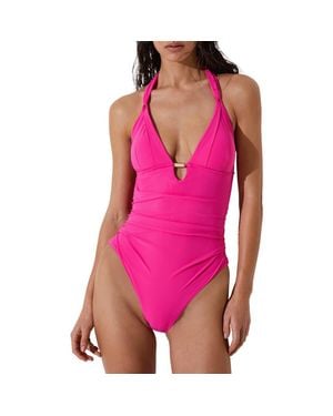 Reiss Nadine Cutout One-Piece Swimsuit - Pink