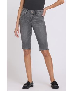 NYDJ Sophie Side Slit Bike Capri Jeans - Gray