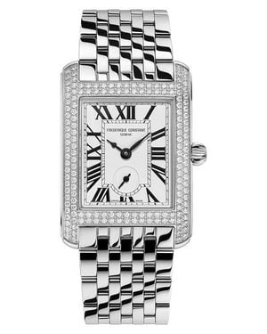 Frederique Constant Classic Carrée Diamond Bracelet Watch, 25.2Mm X 36Mm - Gray