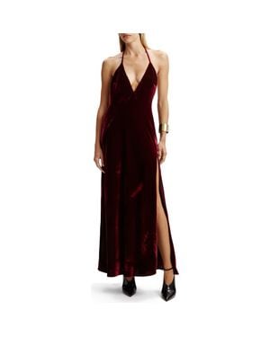 Bardot Yve Contrast Halter Dress in Black | Lyst