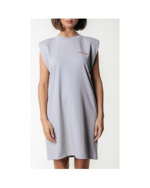Colourful Rebel Clrfl Summer Padded Dress Sl - Gray