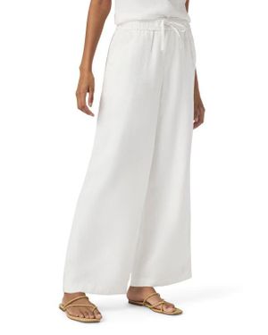 Splendid Stella Linen Drawstring Pants - White