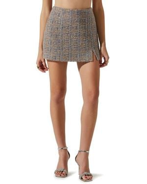 Astr Covina Tweed Miniskirt - Multicolor