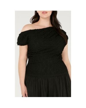 Estelle Gia One Shoulder Top - Black
