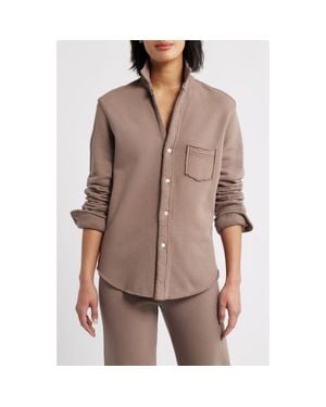Frank & Eileen Eileen Relaxed Terry Button-Up Shirt - Brown