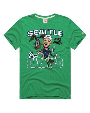 Homage Sam Darnold Seattle Seahawks Caricature Player Graphic Tri-Blend T-Shirt - Green