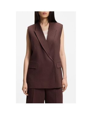 BOSS Jankania Linen Blend Vest - Purple