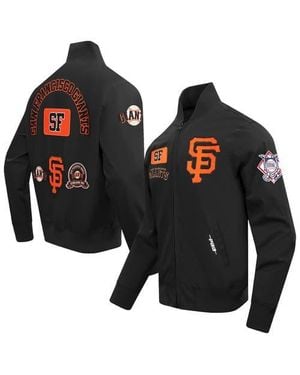 Pro Standard San Francisco Giants Area Code Twill Full-Zip Jacket - Black