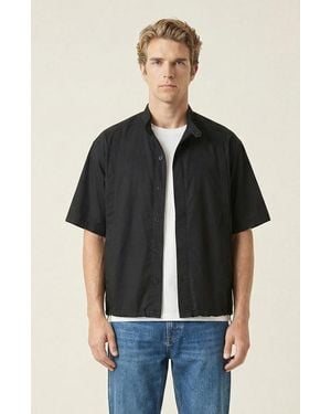 Modenaire Short Sleeve Stand Collar Jacket - Black