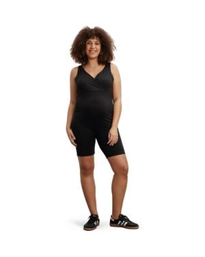 Nom Maternity Stretch & Support Maternity Romper - Black