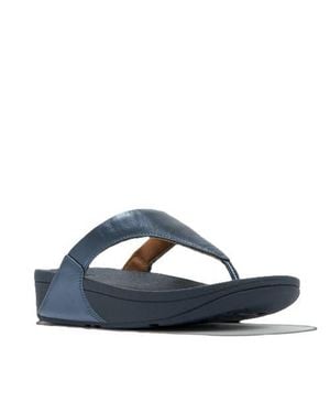 Fitflop Lulu Leather Toe Post Sandals - Blue