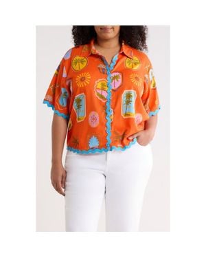 Sugarlips Maury Postcard Shirt - Orange