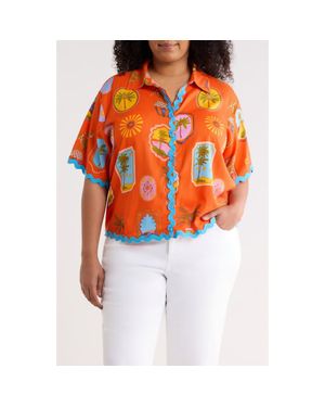 Sugarlips Maury Postcard Shirt - Orange