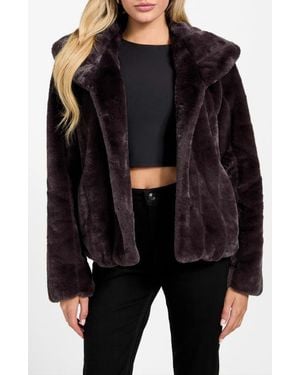Guess New Sophy Faux Fur Jacket - Black