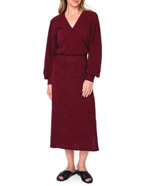Gibsonlook Long Sleeve Sweater Dress - Red
