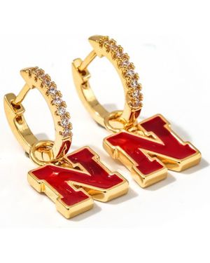 Color Shout College Of Nebraska Pennant Pair Earring Set - Metallic