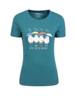 Mountain Warehouse Great British Weather T-Shirt - Blue