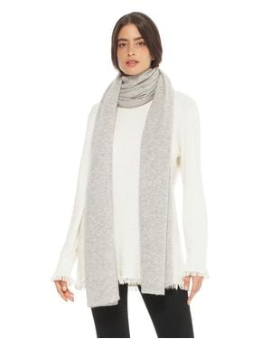 Monticelli Cashmere Pure Cashmere Wrap Scarf - White