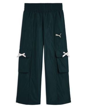 PUMA Kids' Bow Society Woven Cargo Pants - Green