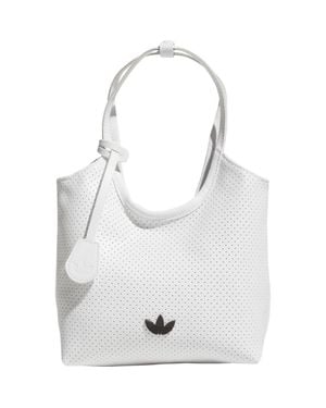 adidas Kids' Mini Perforated Faux Leather Tote - White