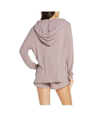 Project Social T Waffle Knit Hooded Pullover - Brown