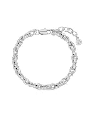 Ettika Sculpted Links Bracelet - White