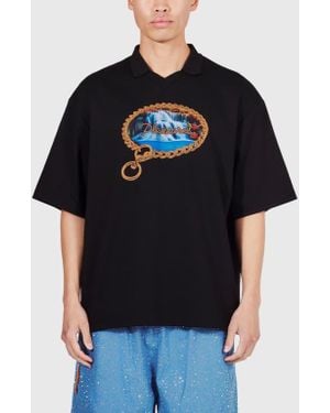 Pleasures Boxy Submission Graphic Polo - Black