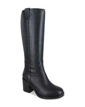 Zigi Casper Knee High Block Heel Boot - Black