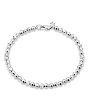 DEVATA 4Mm Beaded Ball Chain Bracelet - White