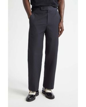 Bode Side Buckle Seersucker Pants - Blue