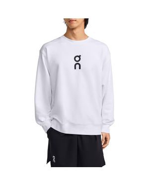On Shoes Club Crewneck Cott Blend Sweatshirt - White