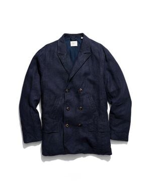 Billy Reid Canvas Peacoat - Blue