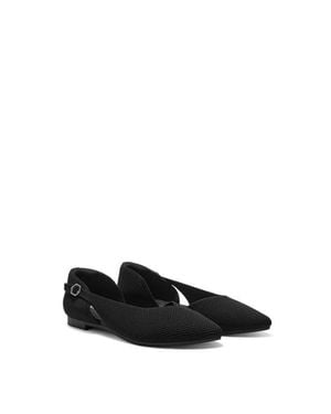VIVAIA Pointed-Toe D'Orsay Flats - Black