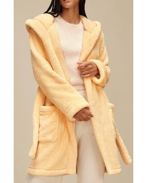 UGG Aarti Faux Shearling Hooded Robe - Natural