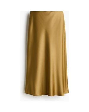 H&M Midi Skirt - Natural