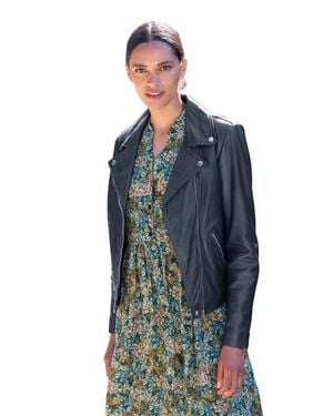 Celtic & Co. Leather Biker Jacket - Blue