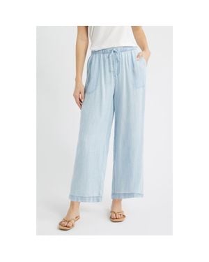 Beach Lunch Lounge Inaya Chambray Drawstring Ankle Pants - Blue