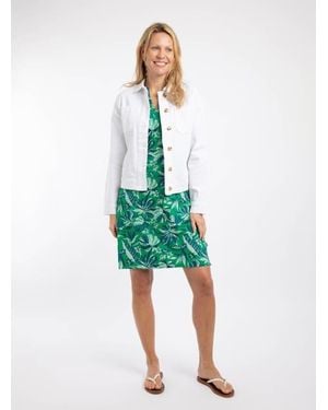 Weird Fish Rosanna Canvas Jacket - Green