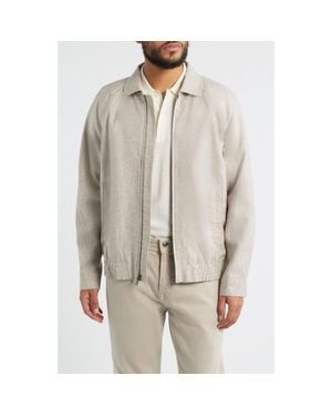 Nordstrom Linen Harrington Jacket - Gray