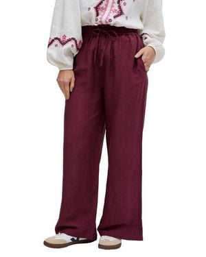 Raffya Paulina Wide Leg Trouser - Red