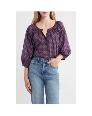 Doen Jiana Print Organic Cotton Top - Purple
