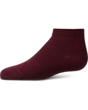 Memoi Basic Silky-Soft Gauge Ankle Sock - Red