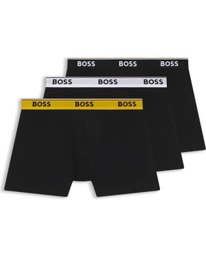 BOSS 3-Pack Cotton Boxer Briefs - Black