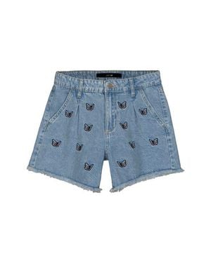 Joe's Jeans Kids' Embroidered Butterfly Denim Shorts - Blue