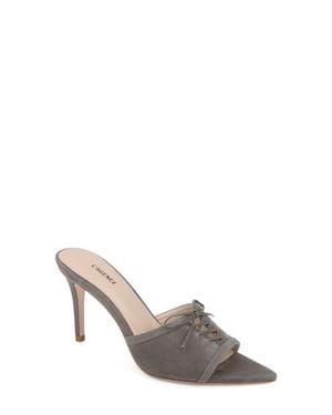L'Agence Thames Ii Lace Up Pointed Toe Leather Mule - Multicolor